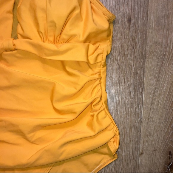 Women's Yellow Lace Up One-Piece Swimsuit |Bodysuit |Size Large - Picture 5 of 12